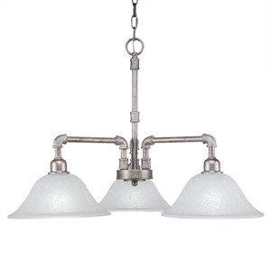 Vintage 3 Light Chandelier In Aged Silver (283-AS-515)