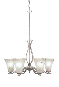 Revo 6 Light Chandelier In Aged Silver (246-AS-721)