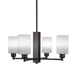 Edge 4 Light Chandelier In Espresso (1154-ES-310)