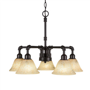 Vintage 5 Light Chandelier In Dark Granite (285-DG-508)
