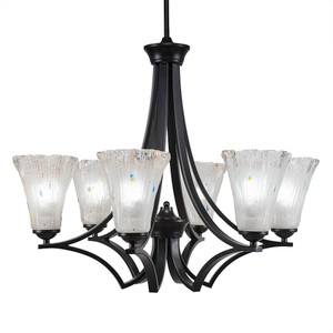 Zilo 6 Light Chandelier In Matte Black (566-MB-721)