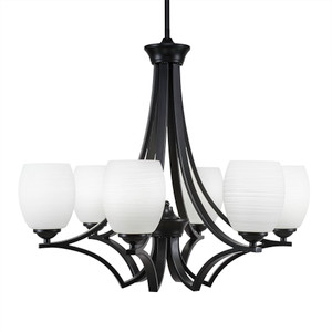 Zilo 6 Light Chandelier In Matte Black (566-MB-615)