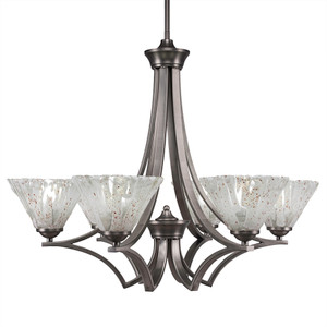 Zilo 6 Light Chandelier In Graphite (566-GP-7195)