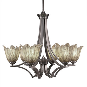 Zilo 6 Light Chandelier In Graphite (566-GP-1025)