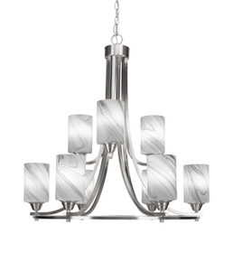 Paramount 9 Light Chandelier In Brushed Nickel (3409-BN-3009)