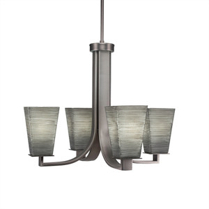 Apollo 4 Light Chandelier In Graphite (574-GP-672)