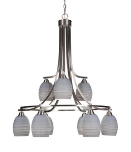 Paramount 9 Light Chandelier In Brushed Nickel (3419-BN-4022)