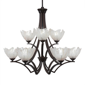 Zilo 9 Light Chandelier In Dark Granite (569-DG-759)