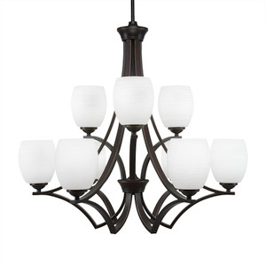 Zilo 9 Light Chandelier In Dark Granite (569-DG-615)