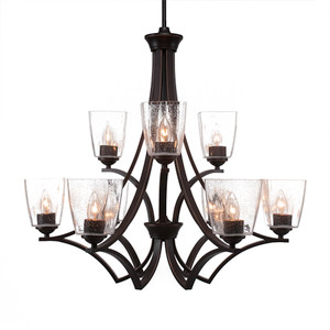 Zilo 9 Light Chandelier In Dark Granite (569-DG-461)