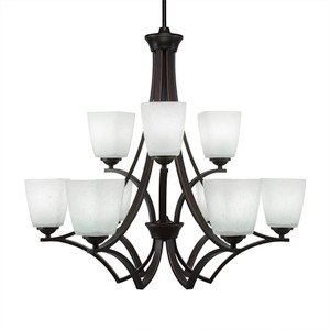 Zilo 9 Light Chandelier In Dark Granite (569-DG-460)