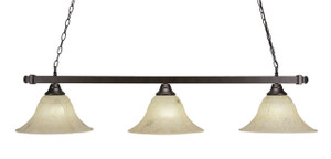 Square 3 Light Bar Shown In Bronze Finish With 14" Italian Marble Glass (803-BRZ-53318) Square 3 Light Bar Shown In Bronze Finish With 14" Italian Marble Glass (803-BRZ-53318)