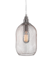 Plexus Pendant Shown In Brushed Nickel Finish With Smoke Antique Bulb (1804-BN-ST14)