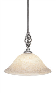 Eleganté 1 Light Mini Pendant In Aged Silver (80-AS-528)