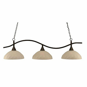 Swoop 3 Light Island In Dark Granite (893-DG-5651)