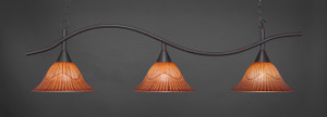 Swoop 3 Light Island In Dark Granite (893-DG-58319)