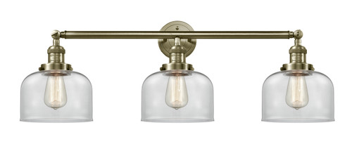 Large Bell 3 Light Bath Vanity Light In Antique Brass (205-Ab-G72)