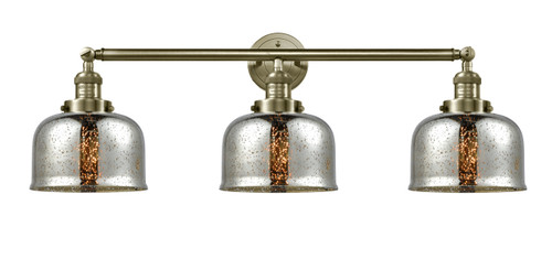 Large Bell 3 Light Bath Vanity Light In Antique Brass (205-Ab-G78)