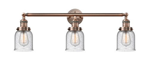 Small Bell 3 Light Bath Vanity Light In Antique Copper (205-Ac-G54)