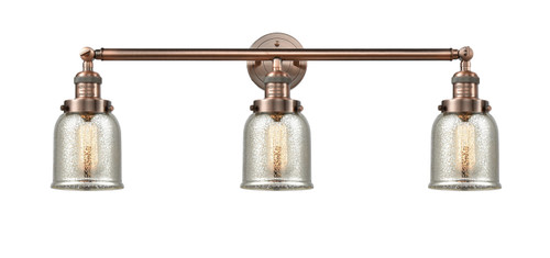 Small Bell 3 Light Bath Vanity Light In Antique Copper (205-Ac-G58)