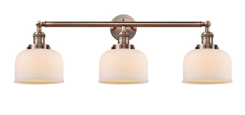 Large Bell 3 Light Bath Vanity Light In Antique Copper (205-Ac-G71)