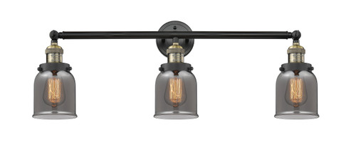 Small Bell 3 Light Bath Vanity Light In Black Antique Brass (205-Bab-G53)