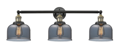 Large Bell 3 Light Bath Vanity Light In Black Antique Brass (205-Bab-G73)