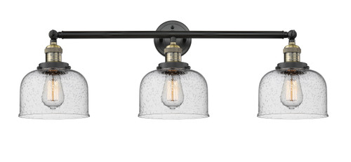 Large Bell 3 Light Bath Vanity Light In Black Antique Brass (205-Bab-G74)