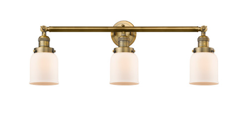 Small Bell 3 Light Bath Vanity Light In Brushed Brass (205-Bb-G51)