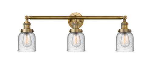 Small Bell 3 Light Bath Vanity Light In Brushed Brass (205-Bb-G54)