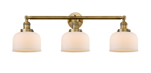 Large Bell 3 Light Bath Vanity Light In Brushed Brass (205-Bb-G71)
