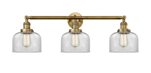 Large Bell 3 Light Bath Vanity Light In Brushed Brass (205-Bb-G72)