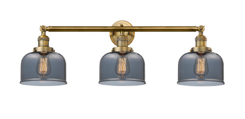 Large Bell 3 Light Bath Vanity Light In Brushed Brass (205-Bb-G73)