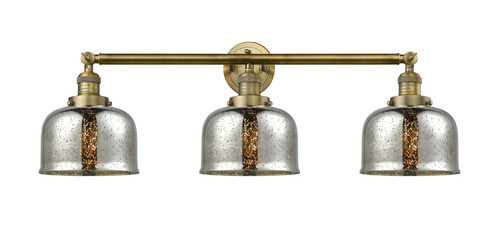 Large Bell 3 Light Bath Vanity Light In Brushed Brass (205-Bb-G78)