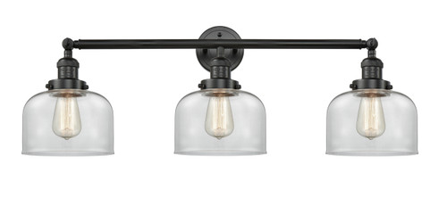 Large Bell 3 Light Bath Vanity Light In Matte Black (205-Bk-G72)