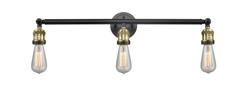 Bare Bulb 3 Light Bath Vanity Light In Black Antique Brass (205Nh-Bab)