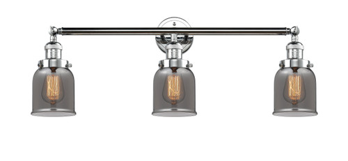 Small Bell 3 Light Bath Vanity Light In Polished Chrome (205-Pc-G53)