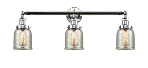 Small Bell 3 Light Bath Vanity Light In Polished Chrome (205-Pc-G58)
