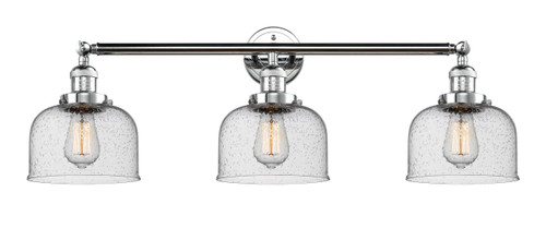 Large Bell 3 Light Bath Vanity Light In Polished Chrome (205-Pc-G74)