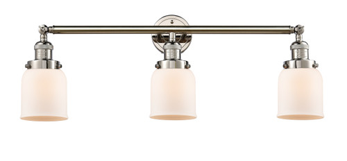 Small Bell 3 Light Bath Vanity Light In Polished Nickel (205-Pn-G51)