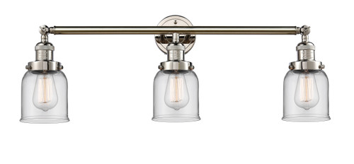 Small Bell 3 Light Bath Vanity Light In Polished Nickel (205-Pn-G52)