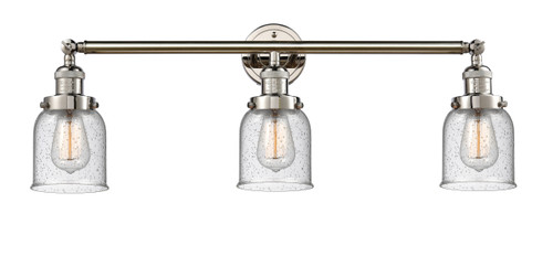 Small Bell 3 Light Bath Vanity Light In Polished Nickel (205-Pn-G54)