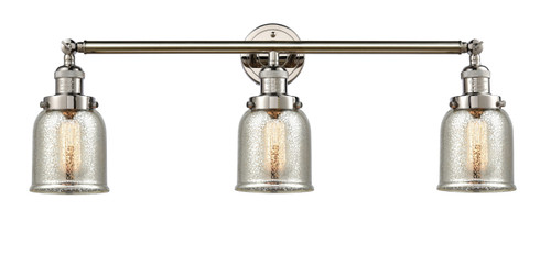Small Bell 3 Light Bath Vanity Light In Polished Nickel (205-Pn-G58)