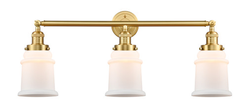 Canton 3 Light Bath Vanity Light In Satin Gold (205-Sg-G181)