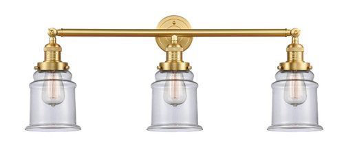 Canton 3 Light Bath Vanity Light In Satin Gold (205-Sg-G182)