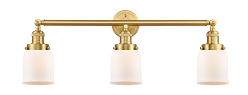 Small Bell 3 Light Bath Vanity Light In Satin Gold (205-Sg-G51)