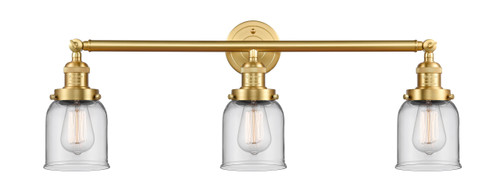 Small Bell 3 Light Bath Vanity Light In Satin Gold (205-Sg-G52)