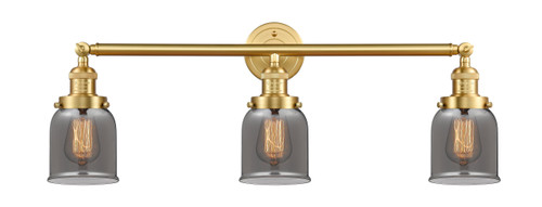 Small Bell 3 Light Bath Vanity Light In Satin Gold (205-Sg-G53)