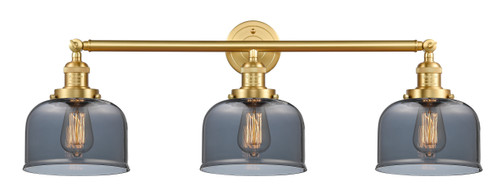 Large Bell 3 Light Bath Vanity Light In Satin Gold (205-Sg-G73)