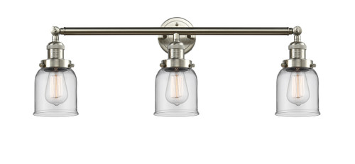 Small Bell 3 Light Bath Vanity Light In Brushed Satin Nickel (205-Sn-G52)